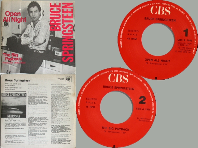 Bruce Springsteen - OPEN ALL NIGHT / THE BIG PAYBACK